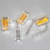 Colorido Termocrómico Cuarzo Banger Nails arena color Cambio doble banger Macho hembra 14mm 18mm bangers para Glass Bong Dab Rig