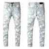 Jeans for men designer jeans skinny jeans Biker White Long Rip ripped Rips Fashion Slim Fit Straight Distressed Hole Motorcycle Male Stretch Denim Trouser Pants
