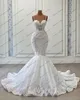 Party Dresses Real Image Beading Pearls Mermaid Wedding Pretty Spaghetti Strap Appliques Lace Long Bridal Dress Zipper Back Go 230222