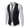 Men's Vests Men Waistcoat V Neck Singlebreasted Slim Fit Mens Suit Vest Gilet Homme Casual Sleeveless Formal Business Jacket chaleco hombre 230222