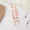 Yanlış Çiviler Dama Tahtası Sahte Giyilebilir Tam Kapak Manikür üzerine basın Bitmiş Tırnaklar 24 PCSFALSE