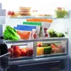 Kitchen Storage Organization 15Pcs Reusable Silicone Food Fruit Vegetable Bag Fresh keeping Sealed Freezer Leakproof Ziplock 230221