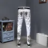 Jeans da uomo Flower Designer Men Vaqueros Moda Hombre 2023 Pattern Print Slim Homme Mens Skinny Stretch