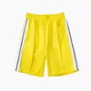 Palmas de grife Shorts masculinos femininos anjos curtos estampados com letras listras pretas e brancas retrô casual elástico calças esportivas shorts de cinco pontos calças de praia