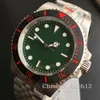 Armbanduhren 40mm Automatik Herrenuhr Saphirglas Grüne Lünette Steriles Zifferblatt NH35A Leuchtende wasserdichte UhrArmbanduhren