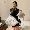 Förvaringspåsar maskpåse med axelband damer shopping unik design trendiga kvinnliga pengar på vikbar bagstorage