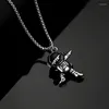 Chains Ins Cute Vintage Metal Old Mini Robot Men And Women Pendant Necklace Fashion Trend Hip Hop Gift