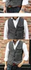 Hommes gilets rétro tweed costume gilet hommes col en V laine décontracté homme smoking 230222