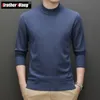 Men's Sweaters Autumn Winter Men's Thick Turtleneck Sweater Classic Fashion Casual Warm Pullover Warm Knit Sweater Male Brand Clothes 230222