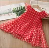 Girl Dresses Summer Girls Beach Dress Red Plaid Tutu For Holiday Costumes Toddler Clothing Baby Frocks