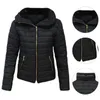 Women's Down Chic Stand Collar Solid Color Puffer Coat Winter Jacket Skin-Touch All-Match