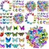 자동차 스티커 50pcs Colorf Butterfly Nonrandom 용 자전거 사령 스티커 노트북 스케이트 보드 모터 워터 병 스노우 보드 벽 데칼 DHMA4