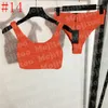 Designer di costumi da bagno in bikini da bagno con la lettera di moda con cerniera da yoga a maniche lunghe con cerniera