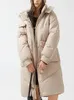 Kadın Trençkotları Kadınlar Uzun Ceket Kış Parkas Kalın Kapşonlu Pamuklu Yastıklı Ceketler Kadın Gevşek Küfür Büyük Boy Dış Giyim