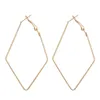 Boucles d'oreilles cerceau 1 paire mode géométrique rond étoile Triangle coeur grande boucle d'oreille or métal couleur alliage pour femmes bijoux E16-M16