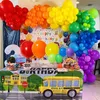 Inne imprezy imprezowe 109pcs Rainbow Multicolor Lateksowy balon girlandy zestaw łukowy dla dzieci