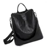Sacs d'école mode Vintage en cuir PU sac à dos femmes grande capacité voyage adolescent sac femme affaires sac à dos de luxe