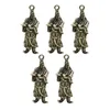 Charms 5x Copper Small Statues figur Diy Charm Collectible Pendant Novelty Gift Nyckelkedjor Fynd Halsband Hemdekoration