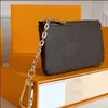 с мешками для пыли и коробкой KEY POUCH POCHETTE CLES Дизайнерская модная сумка Женская мужская кредитная карта Кошелек для монет Luxurys Wallet Bag 5color