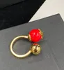 2023 mode Marke Brief Gold Perle Cluster Ring Bague Luxus Designer Brief Frauen Y Ring Liebhaber Schmuck Geschenk