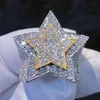 Designer Jewelry Custom Moissanite Punk Hip Hop New Ice Out Jewelry Ring Certified VVS 925 Silver Gold192Z