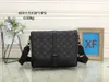 Saumur Messenger Tasarımcıları Çanta Erkek Omuz Çapraz Vücut Çanta Monogramları Eclipse Tuval Deri Siyah Çanta Erkekler Luxurys Postman Satchels Crossbody Cüzdan