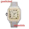 High Quality Fashion Iced Out WatchesMens Wrist Luxury Round Cut Lab Gr DDGU 2JG6