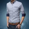 Camisas de vestido masculinas homens de manga longa Slim Fit de alta qualidade roupas de homem macio casamento confortável camisa formal de escritório comercial 5xlmen's