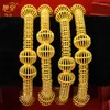 Bangle 4pcs/Set Dubai Gold Gold Banles Bransoletka Biżuteria Weddna Bankiet Prezent Etiopski urok biżuterii