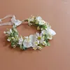 Headpieces nzuk phalaenopsis bloemen hoofdband vrouwen bruiloft haaraccessoires bloemen slingers slinger hoofdkleding kroon festival