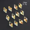 Kroonluchter kristal 5 stal 19 mm diamantvormige kralenglas kunst prisma gefacetteerde kleurrijke onderdelen diy home bruiloft decor accessoires