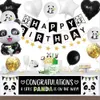 Other Event Party Supplies Panda Birthday Balloons Decorations For Children Kids Baby Shower Gender Reveal with Happy Banner 230221