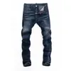 DSQ slim Jeans da uomo blu Pantaloni classici da uomo moda Hip Hop Rock Moto Pantaloni da uomo casual firmati Jeans da motociclista in denim attillato 69151