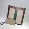 デザイナーバッグOphidia Tote Fashion Classic Luxury Handbags Woman Light Shopping Sholldenbags Purches Brown Leatherハンドル取り外し可能なジップクラッチで持ち運ぶ