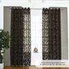 Gardin gardiner polyester semi-blackout grommet topp fönsterpanel vardagsrum sovrum el cortinas dekor voile drapi