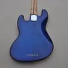 5 Strings Transparent Blue Electric Bass Guitar with Maple Fingerboard Can be customized