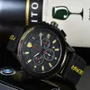 2022 Wysokiej jakości luksusowe zegarki sześć szwów wszystkie tarcze robią męskie kwarcowe zegarek Gumowy pasek chronografu FA257V