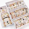 Bracelet 10 Pcs/Lot à la mode de luxe en acier inoxydable 316L bracelets porte-bonheur pour femmes filles mode cristal coeur ouvert bracelets bijoux cadeaux