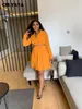 Robe de deux pièces CMYAYA Femmes élégantes plissées Big Swing Kee Longueur Aline Jupe Costume et Blazer Top Assorti 2 Set Office Lady Outfit 230222