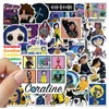 50 Pcs Coraline la Porte Secrète autocollants film d'horreur Coraline mère Graffiti Enfants Jouet Planche À Roulettes voiture Moto Vélo Autocollant Stickers En Gros