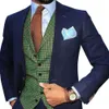 Men's Vests Mens Suit Vest Plaid Coffe Champagne Wedding Wool Business Waistcoat Jacket Casual Slim Fit Gilet Homme For Groosmen 230222