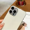 Diamant métal lentille de caméra protecteur en verre trempé brillant Bling coloré résistant aux rayures pour iPhone 14 13 12 Mini 11 Pro Max