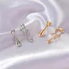 Stud Earrings Creative Personality Metal Asymmetric Trend Exaggerated Irregular Water Drop Funny Shape Earring Jewelry