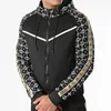 Mäns kostymer Spring och Autumn Men Kvinnor Collar Carred Sports Leisure Suit With Hoodie Set Lång ärm tryckt uttrycket fitnesskläder