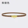 Women Fashion Designer Belt Classic Vintage Locking Buckle Womens Thin Waist Width 1.5cm 20 Optional Simple All-match Decoration