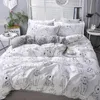 Bettwäsche-Sets Solstice Home Textile Quilt-Abdeckung Bettbezug-Set Flachbettlaken Kissenbezug Kleidung Bettwäsche Twin Queen King Size 230222