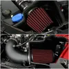 Air Filter PQY Universal Car Modification High Flow Inlet Cold Intake Cleaner Pipe Modified Scooter 4 100mm Drop Delivery Automobile DHCUK