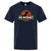 T-shirt da uomo T-shirt dinosauro cartone animato Stampato No internet T-shirt da uomo dino tshirt divertente Harajuku Top Jurassic offline park T-shirt da uomo 022223H