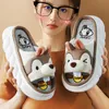 Slippers 2022 New Fashion Linen Slippers Women Cute Pig Home Platform Slippers Comploy Cartoon Caroed Ladies Indoor Slides Free Shipping Z0215 Z0215