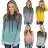 Hoodies للنساء من النوع الثقيل Pullover Pink 2023 التدرج غير الرسمي الأكمام الطويلة الشارع بلوزة تونك TUNIC TOPS Ladies Christmas Hoodie